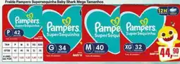 Rede Supermarket Fralda pampers supersequinha baby shark mega tamanhos oferta
