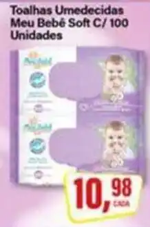 Rede Supermarket Toalhas Umedecidas Meu Bebê Soft C/ oferta