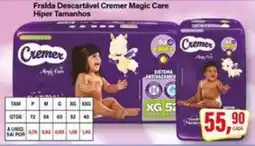 Rede Supermarket Fraida Descartável Cremer Magic Care Hiper Tamanhos oferta
