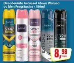 Rede Supermarket Desodorante Aerossol Above Women ou Men Fragrâncias oferta