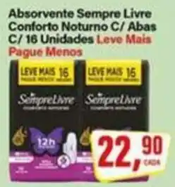 Rede Supermarket Absorvente Sempre Livre Conforto Noturno C/ Abas oferta