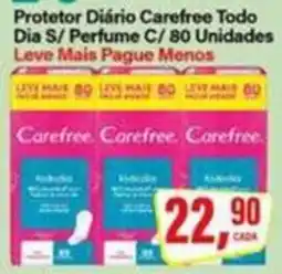 Rede Supermarket Protetor Diário Carefree Todo Dia S/ Perfume C/ 80 Unidades oferta