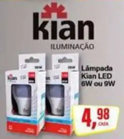 Rede Supermarket Lâmpada Kian LED 6W ou 9W oferta