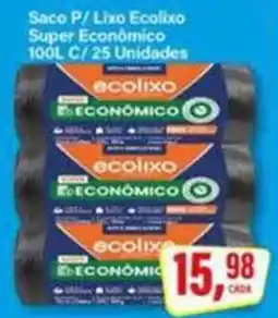 Rede Supermarket Saco P/ Lixo Ecolixo Super Econômico oferta