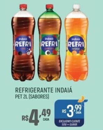 Supermercado Guará Refrigerante Indaia pet 2L oferta