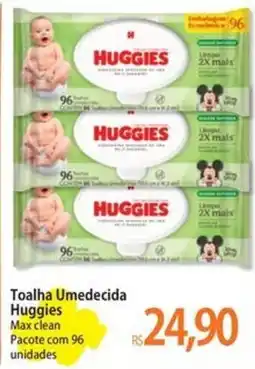 Atacadão Toalha umedecida huggies max clean oferta