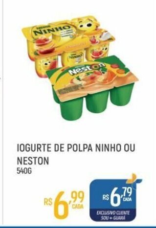Iogurte de Polpa Ninho ou Neston 540g