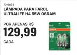AutoZone Lâmpada para farol ultralife h4 55w osram oferta