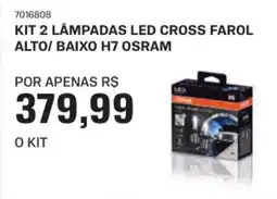 AutoZone kit 2 lâmpadas led cross farol alto/ baixo h7 osram oferta