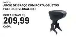 AutoZone Apoio de braço com porta-objetos preto universal nat oferta