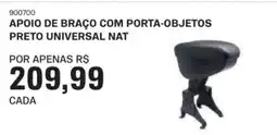 AutoZone apoio de braço com porta-objetos preto universal nat oferta