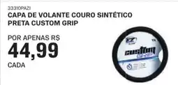 AutoZone Capa de volante couro sintético preta custom grip oferta