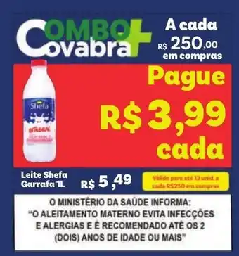 Covabra Supermercados Leite shefa garrafa 1l oferta