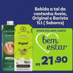 Covabra Supermercados Bebida a tal da castanha Aveia, Original e Barista 1Lt oferta