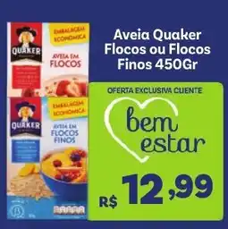Covabra Supermercados Aveia Quaker Flocos ou Flocos Finos oferta