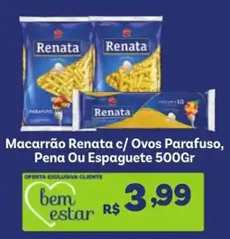 Covabra Supermercados Macarrão renata c/ ovos parafuso, pena ou espaguete oferta