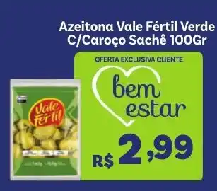 Covabra Supermercados Azeitona vale fértil verde c/caroco sachê oferta