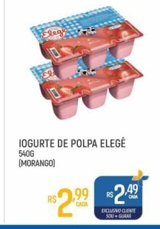 Supermercado Guará Iogurte de Polpa Elege 540g oferta