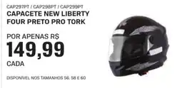 AutoZone Capacete new liberty four preto pro tork oferta