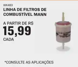 AutoZone Linha de filtros de combustível mann oferta