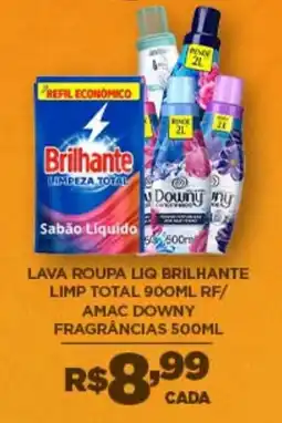 DB Supermercados Lava roupa liq brilhante limp total / amac downy fragrâncias oferta