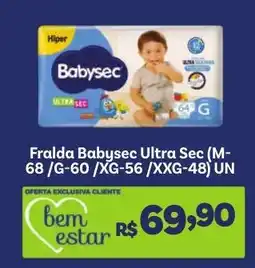 Covabra Supermercados Fralda babysec ultra sec oferta