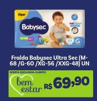 Covabra Supermercados Fralda babysec ultra sec oferta