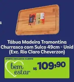 Covabra Supermercados Tábua Madeira Tramontina Churrasco com Sulco oferta