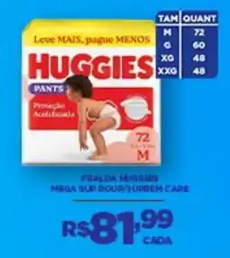 DB Supermercados fralda huggies mega suproup suprem care oferta