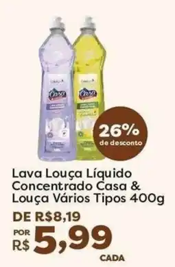 Mercadinhos São Luiz Lava Louça Líquido Concentrado Casa & Louça Vários Tipos oferta