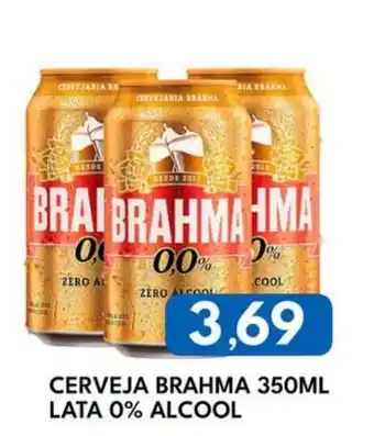 Rancho Bom Supermercados Cerveja brahma lata 0% alcool oferta