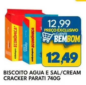 Rancho Bom Supermercados Biscoito agua e sal/cream cracker parati oferta