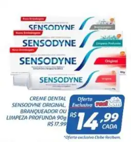 RECIBOM creme dental sensodyne original ou branqueador ou limpeza profunda oferta