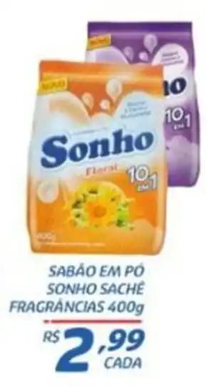 RECIBOM Sabão em pó sonho sachê fragrâncias oferta