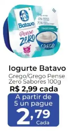 Super Kan logurte batavo grego/grego pense zero sabores oferta