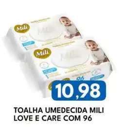 Rancho Bom Supermercados toalha umedecida mili love e care oferta