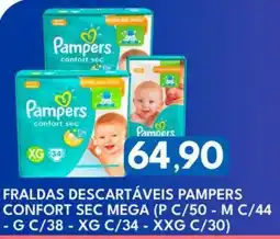 Rancho Bom Supermercados Fraldas descartáveis pampers confort sec mega oferta