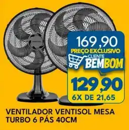Rancho Bom Supermercados ventilador ventisol mesa turbo 6 pás oferta