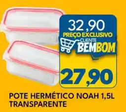 Rancho Bom Supermercados Pote hermético noah 1,5l transparente oferta