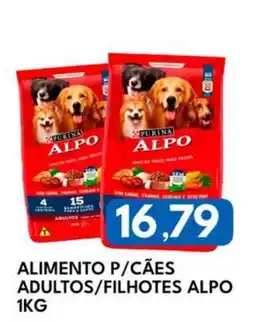 Rancho Bom Supermercados Alimento p/cães adultos/filhotes alpo oferta
