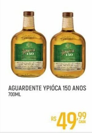 Supermercado Guará Aguardente Ypioca 150 Anos 700ml oferta