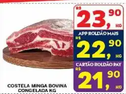 Roldão costela minga bovina congelada kg oferta