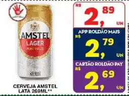 Roldão Cerveja amstel lata oferta