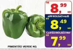 Roldão pimentão verde kg oferta