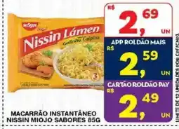 Roldão Macarrão instantâneo nissin miojo sabores oferta