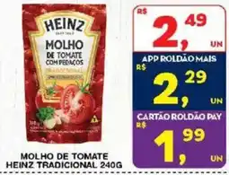 Roldão molho de tomate heinz tradicional oferta