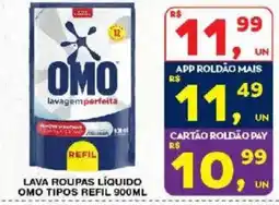 Roldão Lava roupas liquido omo tipos refil oferta