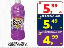 Roldão Desinfetante sanol tipos 2l oferta