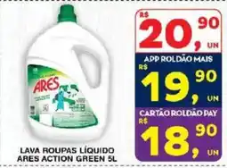 Roldão lava roupas líquido ares action green oferta