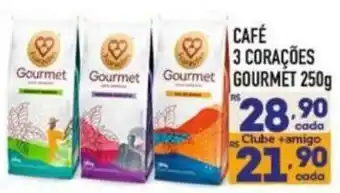 Supermercados Avenida café 3 corações gourmet oferta